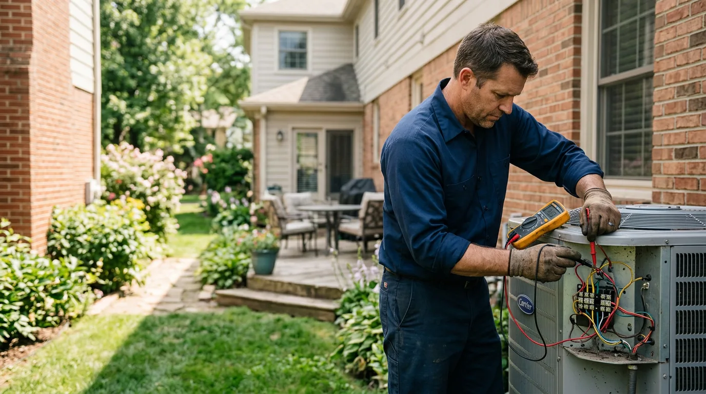 HVAC technician working near Vauxhall, NJ
